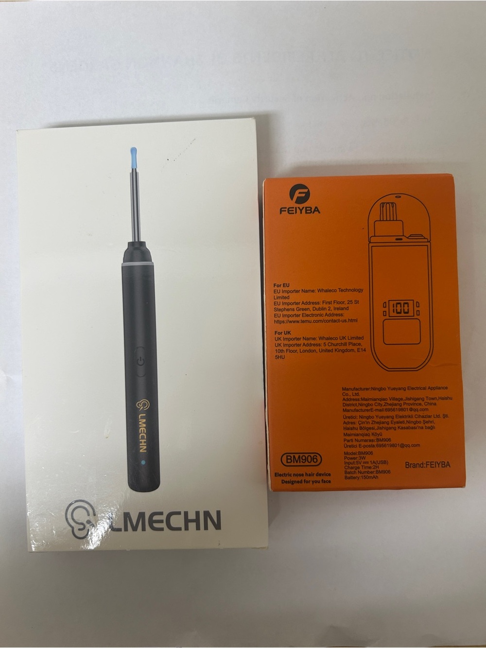 Re-Chargable Ear Cleaner and portable eyebrow/nose hair remover